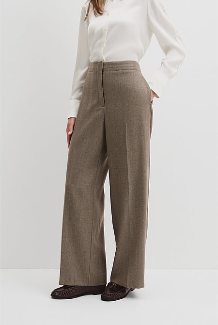 Wool Herringbone Pant