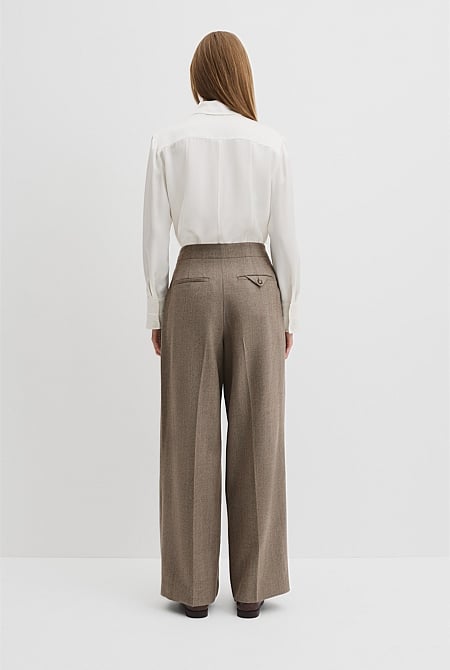 Wool Herringbone Pant