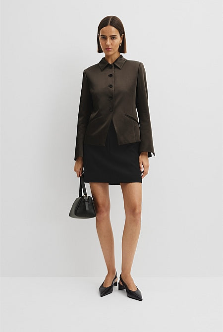 Satin Collar Jacket