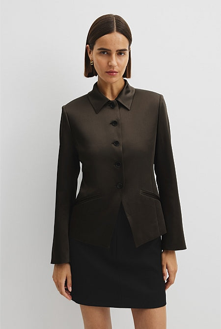 Satin Collar Jacket