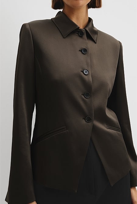 Satin Collar Jacket