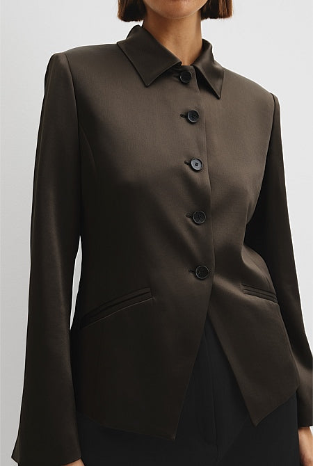 Satin Collar Jacket