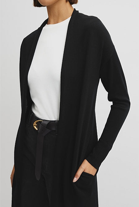 Lightweight Merino Longline Cardigan