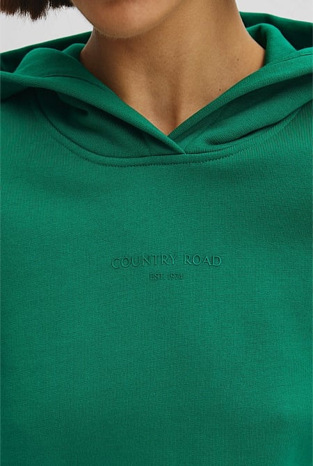 Australian Good Earth Cotton Pull Over Hooded Sweat