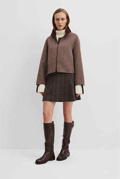 Zip Through Check Jacket