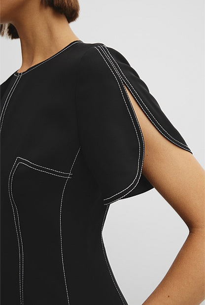 Crepe Midi Dress