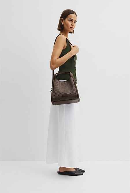 Middle Zip Crossbody Bag