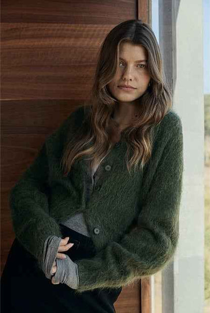 Long Sleeve Fluffy Cardigan