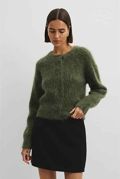 Long Sleeve Fluffy Cardigan