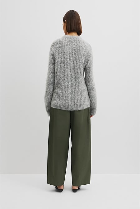Fluffy Crew Neck Knit