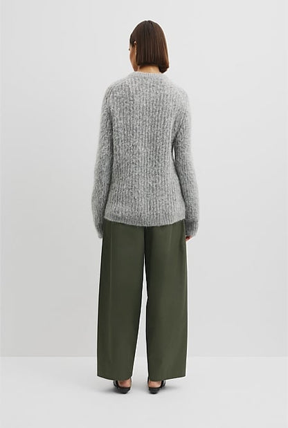 Fluffy Crew Neck Knit