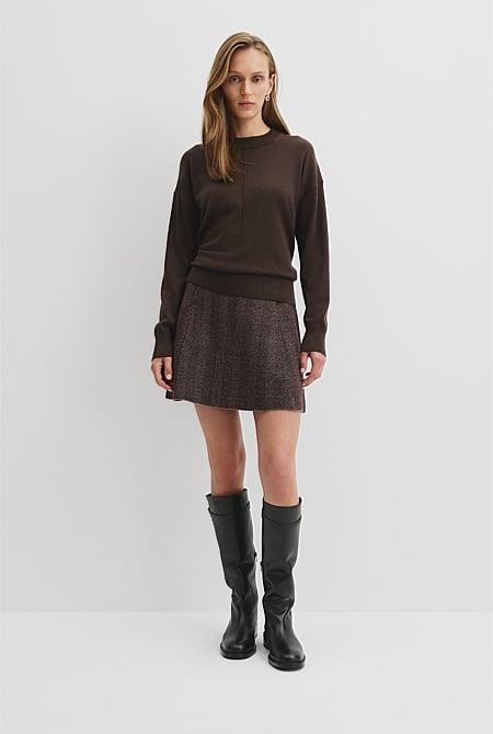 Lightweight Merino Wool Crew Neck Knit