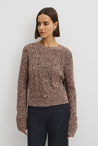 Twist Knit Cable Knit Pullover