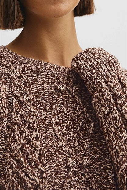 Twist Knit Cable Knit Pullover