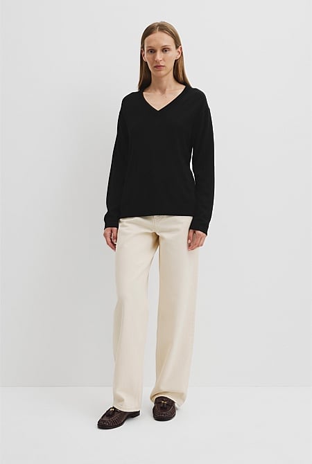 Lightweight Merino V-Neck Knit