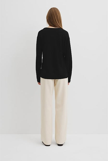 Lightweight Merino V-Neck Knit