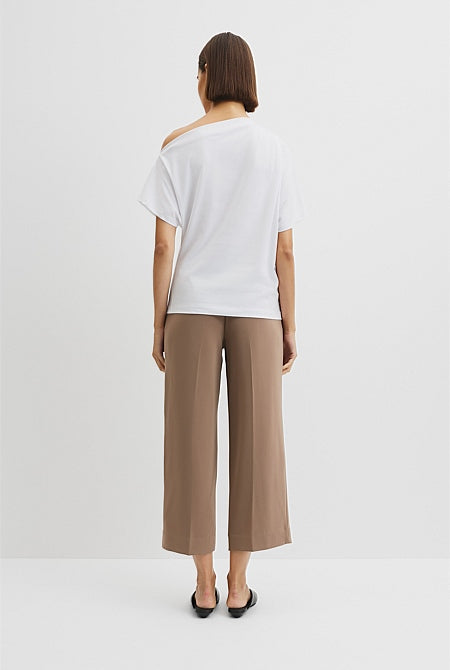 Australian Cotton One Shoulder T-Shirt