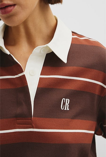 Australian Cotton Stripe Rugby Polo Sweat