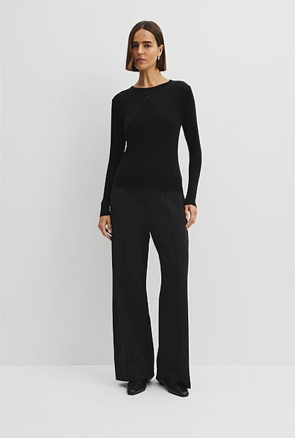 Soft Henley Longsleeve Top