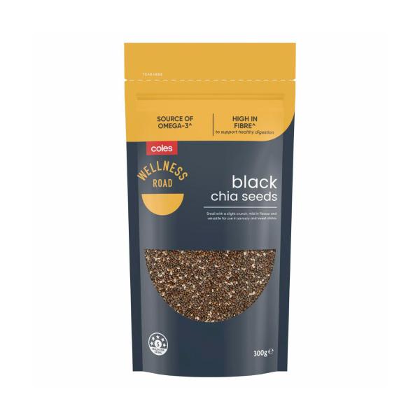 WELLNESS ROAD BLACK CHIA SEEDS 300G