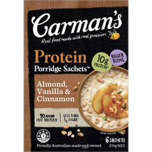 Carman's Porridge Sachets Protein Rich Almond, Vanilla & Cinnamon 6 pack