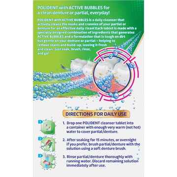 Polident Whitening Denture Cleaner For Dentures & Partials 66 pack