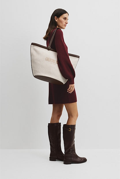 Curved Logo Shopper