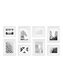 Premium 8 Piece Gallery Photo Wall Frame Set in White