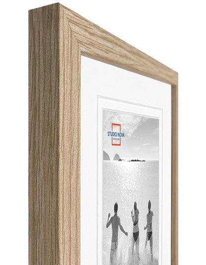 Premium 8 Piece Gallery Photo Wall Frame Set in Natural Oak