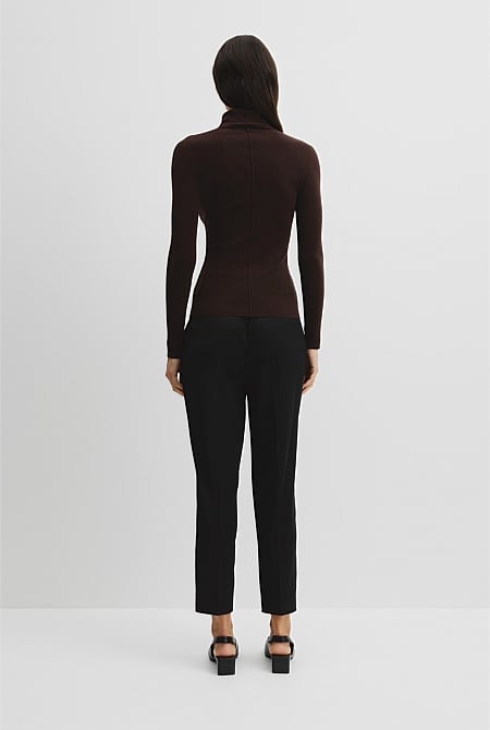 Wool Silk Roll Neck
