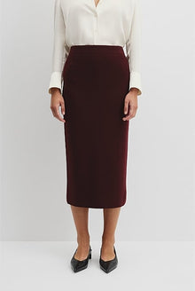 Compact Wool Knit Skirt