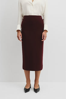 Compact Wool Knit Skirt