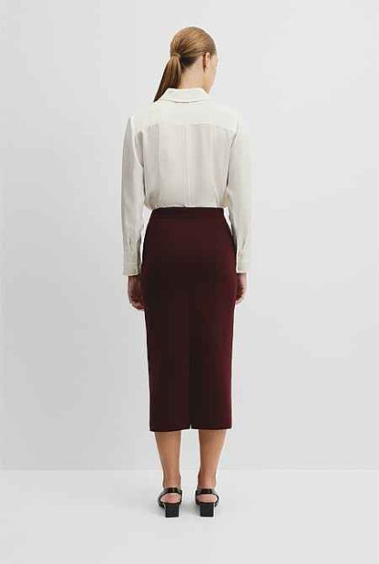 Compact Wool Knit Skirt