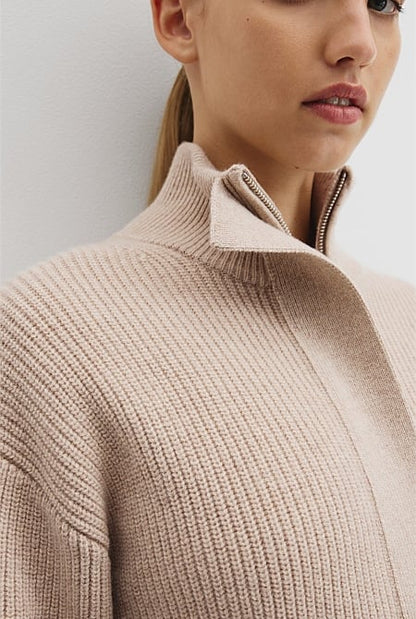 Australian Cotton Blend Belted Knit Jacket