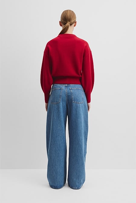 Crop Crew Neck Knit