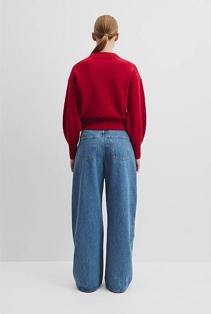 Crop Crew Neck Knit