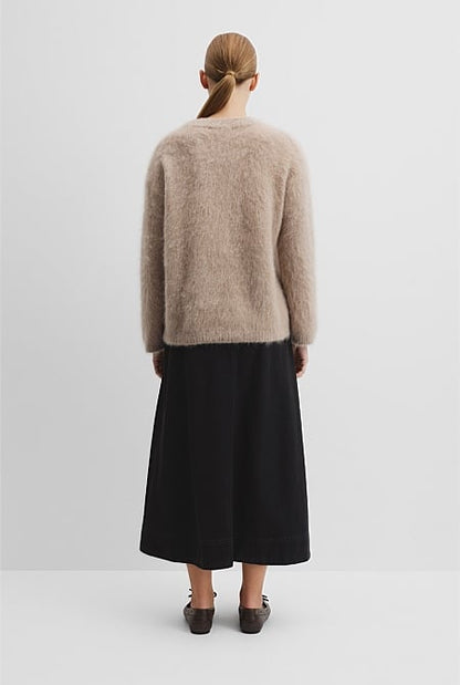 Long Sleeve Fluffy Crew Knit