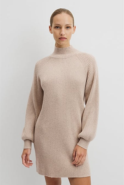 Australian Cotton Blend Knit Mini Dress