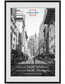 Premium Picture Poster Frame 24x36 to 20x30 in Black