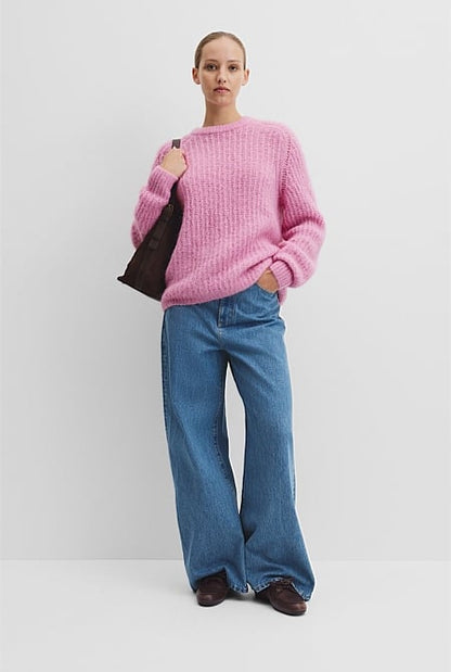 Fluffy Crew Neck Knit