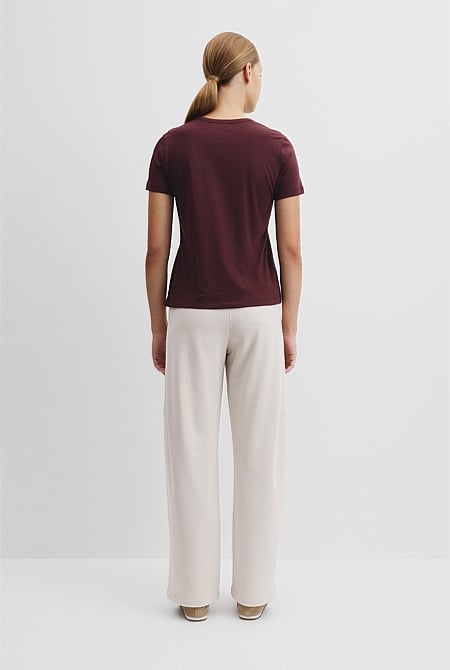 Australian Good Earth Cotton Slub Short Sleeve T-Shirt