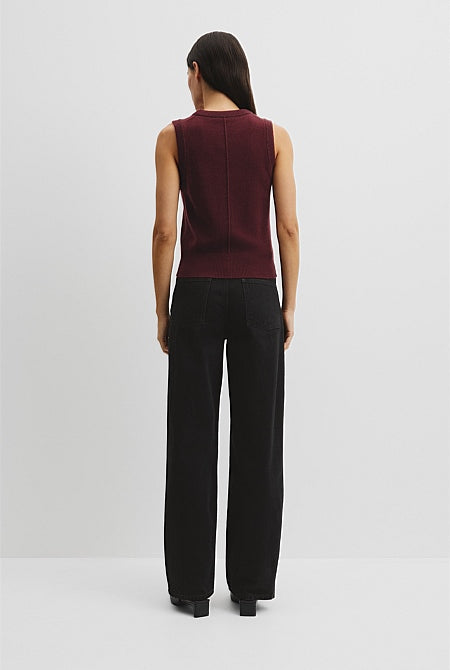 Cotton Cash Knit Vest