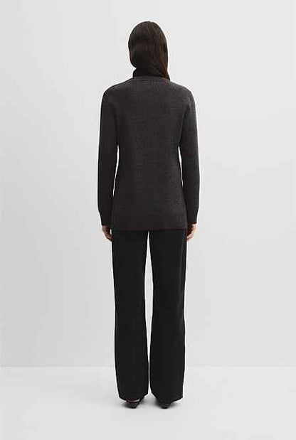 Compact Wool Longline Cardigan