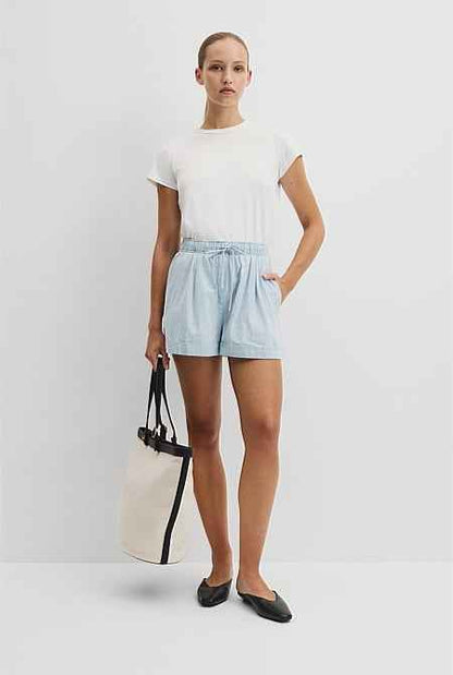 Cuff Chambray Short