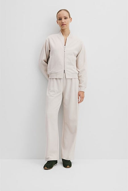 Australian Good Earth Cotton Zip Bomber Sweat