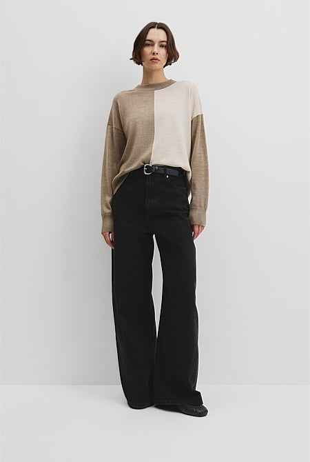 Colour Block Merino Knit