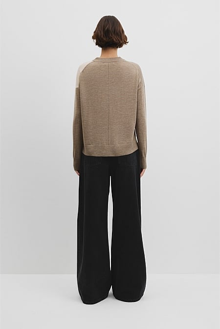 Colour Block Merino Knit