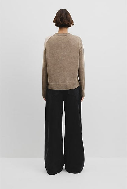 Colour Block Merino Knit