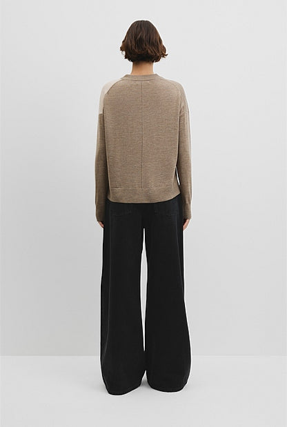 Colour Block Merino Knit