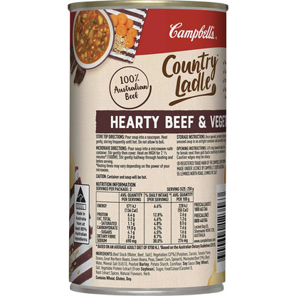 Campbell's Country Ladle Soup Hearty Beef & Vegetable 500g